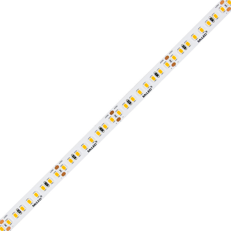 LED-Streifen in Extra Warmweiß mit 1040 Lumen und 9 Watt je Meter bei 24 Volt, IP 20