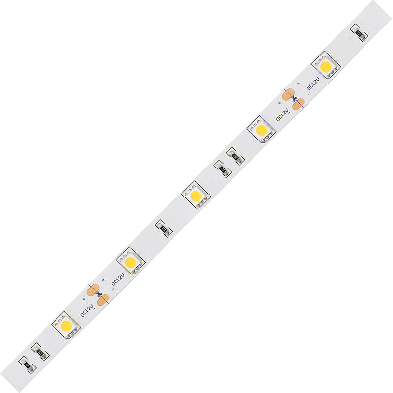 LED-Streifen in Warmweiß mit 7,2 Watt und 504 Lumen je Meter bei 12 Volt, IP20