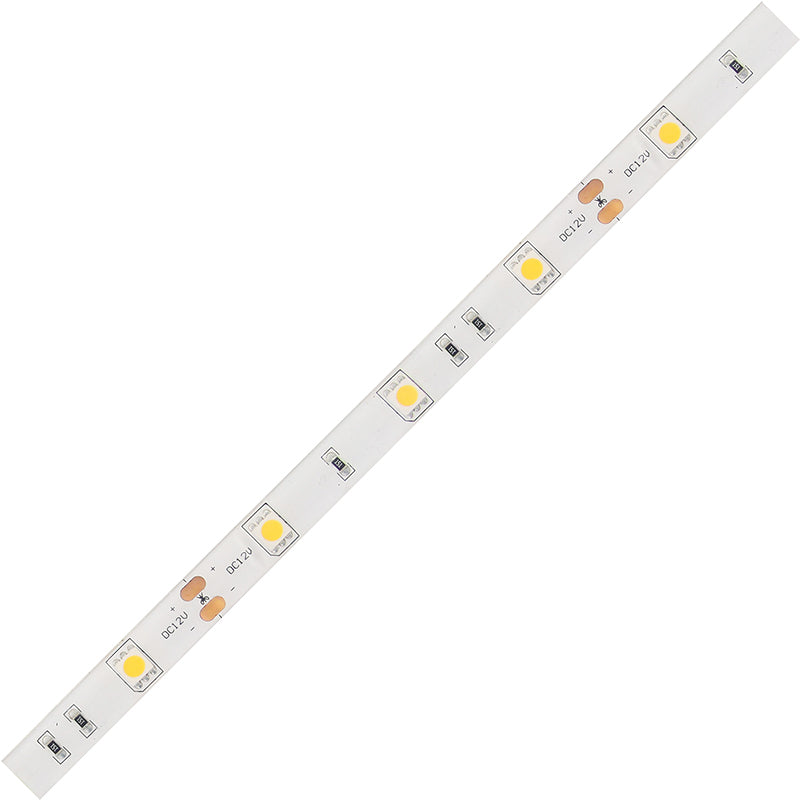 LED-Streifen in Warmweiß mit 7,2 Watt und 405 Lumen je Meter bei 12 Volt, IP54