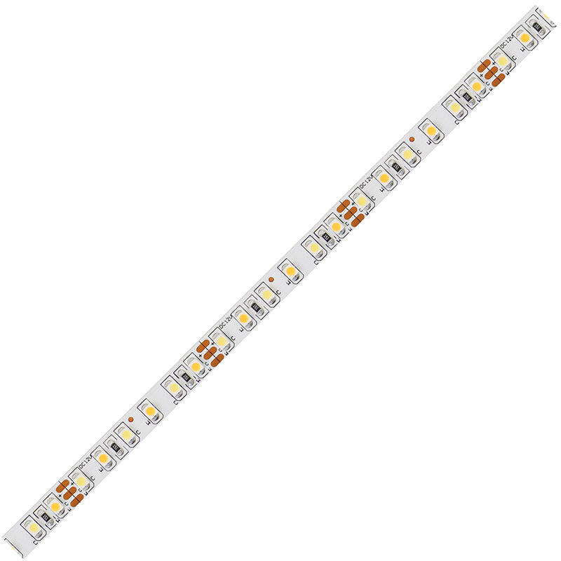 LED-Streifen Dualweiß in Warmweiß und Kaltweiß mit 9,6 Watt und 676 Lumen je Meter bei 12 Volt, IP54