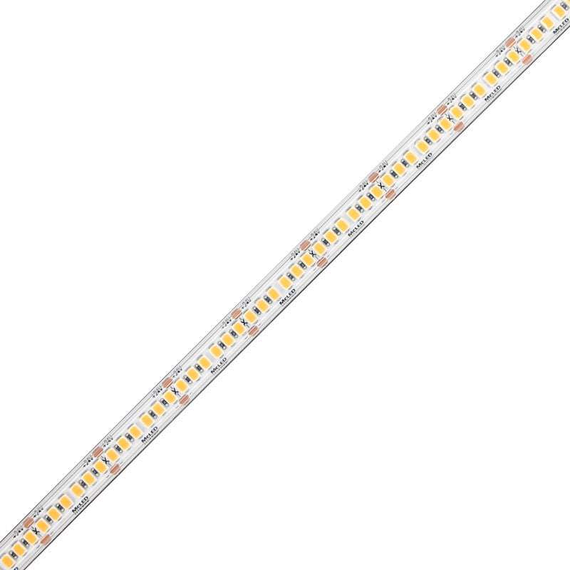 LED-Streifen in Ultra Warmweiß mit 6 Watt und 380 Lumen je Meter bei 24 Volt, IP67