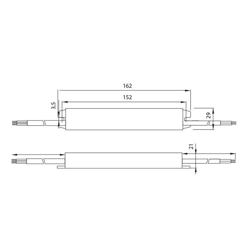 LED-Netzteil mit 36 Watt bei 12 Volt, IP67
